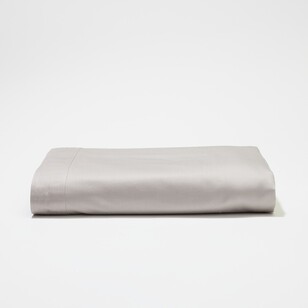 Elysian 500 Thread Count Cotton Sateen Flat Sheet Silver