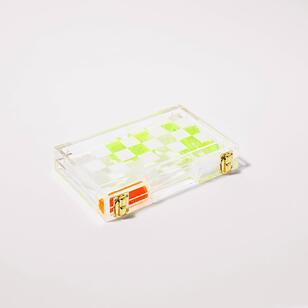 Sunny Life Mini Lucite Chess & Checkers Set