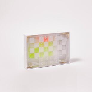 Sunny Life Mini Lucite Chess & Checkers Set