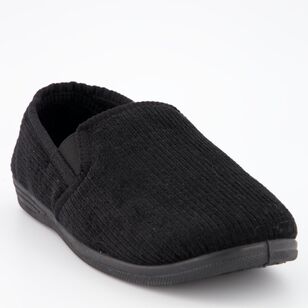 Nic Morris Men's Marcel Corduroy Slipper Black