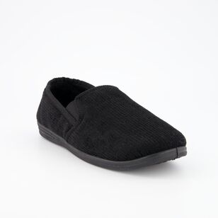 Nic Morris Men's Marcel Corduroy Slipper Black