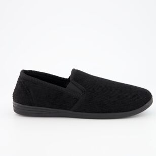 Nic Morris Men's Marcel Corduroy Slipper Black