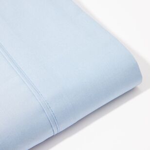 Linen House Vienna 300 Thread Count Flat Sheet Blue