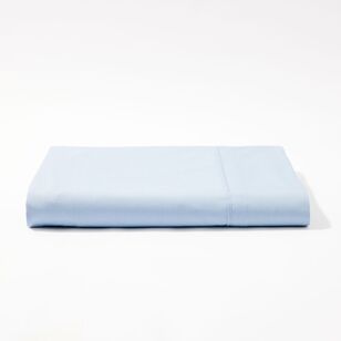 Linen House Vienna 300 Thread Count Flat Sheet Blue