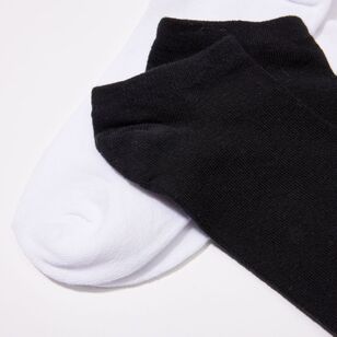 Jack Of All Trades Men's Cotton Trainer Liner Sock 10 Pack Black & White