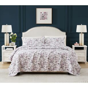 Laura Ashley Grace Coverlet Set Violet Queen