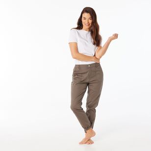 Khoko Collection Women's Jogger Jean Mushroom