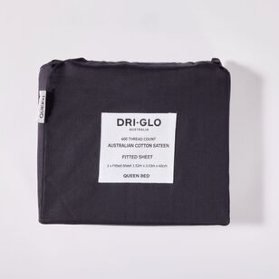 Dri Glo 400 Thread Count Australian Cotton Fitted Sheet Charcoal