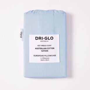 Dri Glo 400 Thread Count Australian Cotton European Pillowcase Blue European