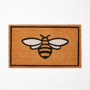 Soren Bee Coir Doormat 45 x 75 cm Natural