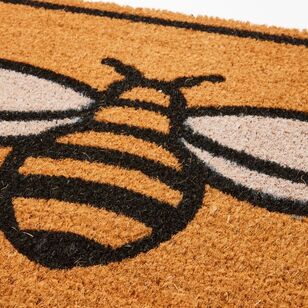 Soren Bee Coir Doormat 45 x 75 cm Natural