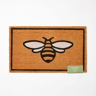 Soren Bee Coir Doormat 45 x 75 cm Natural