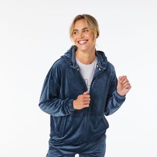 FILA Women's Jewel Velour Jacket Dark Blue