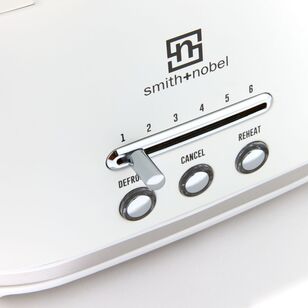 Smith + Nobel 2 Slice Toaster Matte White With Chrome SNT35W