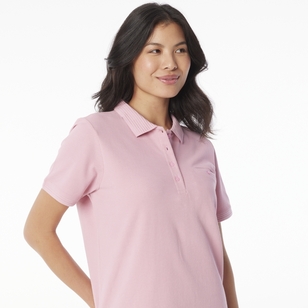 Khoko Collection Women's Pique Polo Shirt Rose