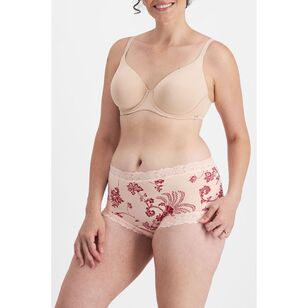 Jockey Women's Parisienne Cotton Full Brief 2 Pack Floral Pink & Plum