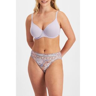 Jockey Women's No Panty Line Promise Hi Cut Brief Purple & Multicoloured