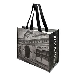 Harris Scarfe Black Heritage Extra Large Tote Shopping Bag