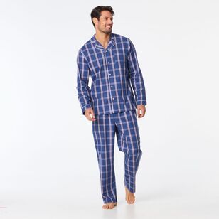 Nic Morris Men's Long Check Cotton Poplin PJ Set Check