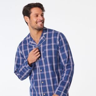 Nic Morris Men's Long Check Cotton Poplin PJ Set Check