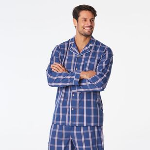 Nic Morris Men's Long Check Cotton Poplin PJ Set Check