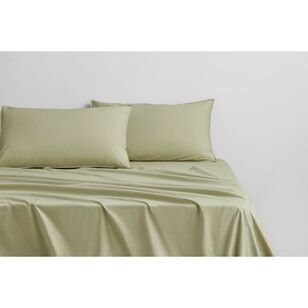 Sheridan Bayley Washed Cotton Percale Sheet Set Fern