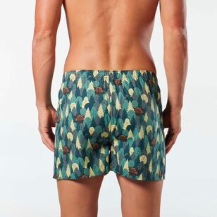 Mitch Dowd Men's Wood Ducks Cotton Boxer 3 Pack Blue & Green