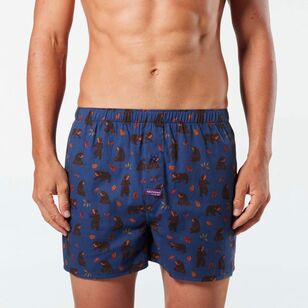 Mitch Dowd Bear And Moose Cotton Boxer 3 Pack Blue & Multicoloured