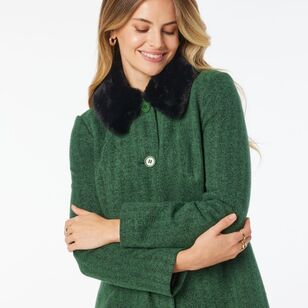 Leona Edmiston Ruby Women's Harrington Coat Green