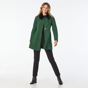 Leona Edmiston Ruby Women's Harrington Coat Green