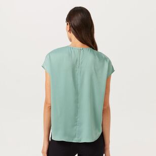 Khoko Smart Women's Matt Satin Shell Top Sage