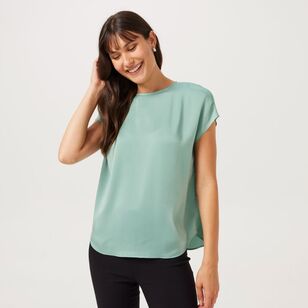 Khoko Smart Women's Matt Satin Shell Top Sage