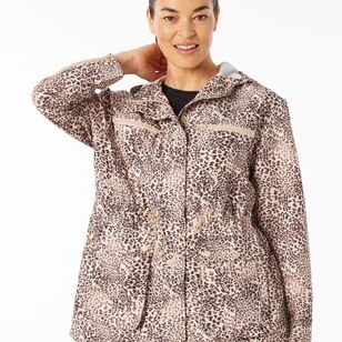 LMA Active Women's Animal Print Anorak Animal