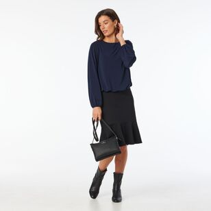 Jane Lamerton Women's Bubble Hem Top Deep Navy