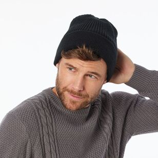 JC Lanyon Men's Essential Knit Beanie Black One Size