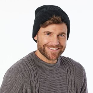 JC Lanyon Men's Essential Knit Beanie Black One Size