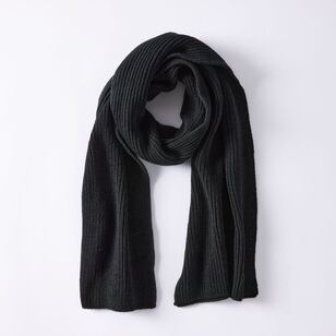 JC Lanyon Men's Essential Knit Scarf Black