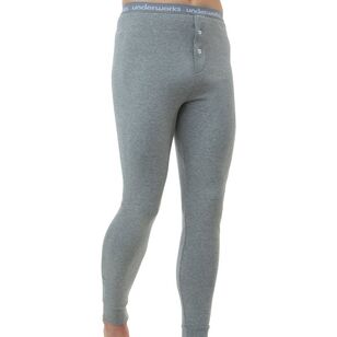 Underworks Men's Cotton Interlock Long John Thermals Grey