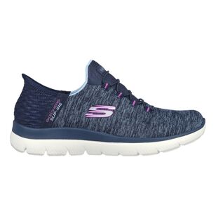 Skechers Women's Dazzling Haze Slip On Shoe Navy