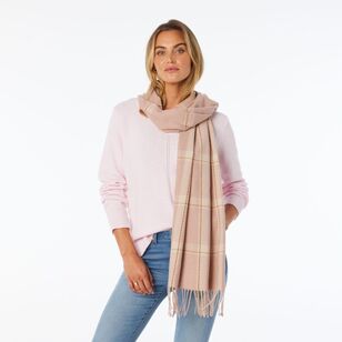 Khoko Plaid Scarf Pink