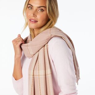 Khoko Plaid Scarf Pink