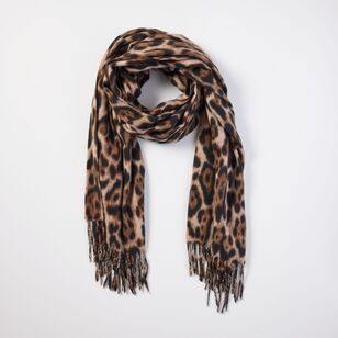 Khoko Leopard Scarf Tan