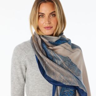 Khoko Women's Abstract Scarf Blue