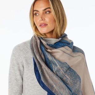 Khoko Women's Abstract Scarf Blue