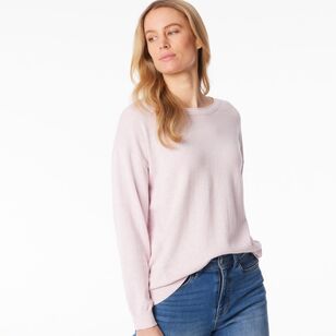 Khoko Collection Women's Cotton Jumper Pink Marle