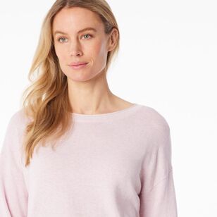 Khoko Collection Women's Cotton Jumper Pink Marle