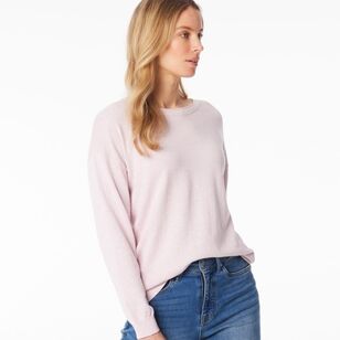 Khoko Collection Women's Cotton Jumper Pink Marle