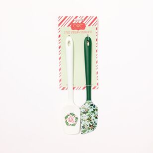 Cooking With Colour Christmas Mini Spatula & Spoonula 2 Pack