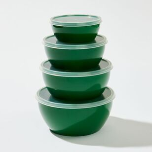 Cooking With Colour 8 Piece Mixing Bowl Set Christmas Green