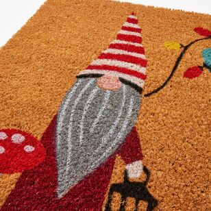 Soren Gnome Coir Doormat 45 x 75 cm Multicoloured